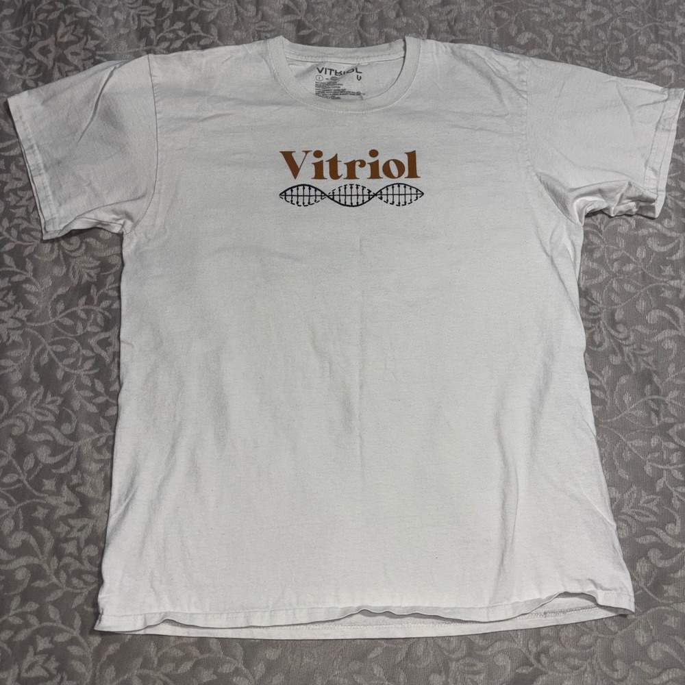 Vitriol Graphic T-Shirt Mens Large White Excellent Symmetry Anatomy Science Tee - Picture 3 of 7